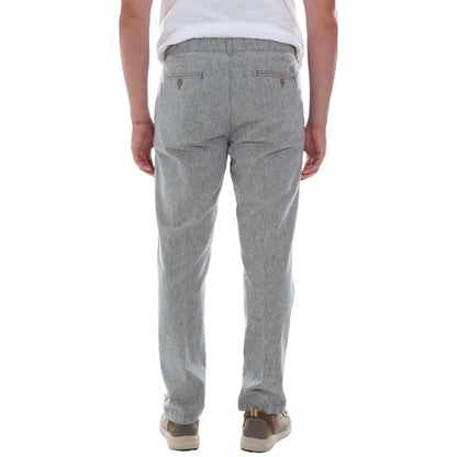 Yes Zee Gray Linen Men Trouser