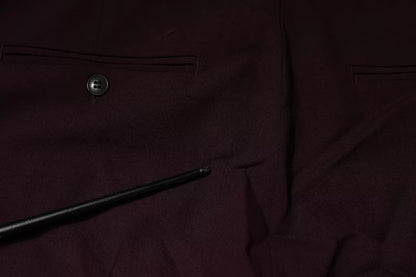 Aniye By Maroon Mid Waist Tapered Skinny Dress Pants