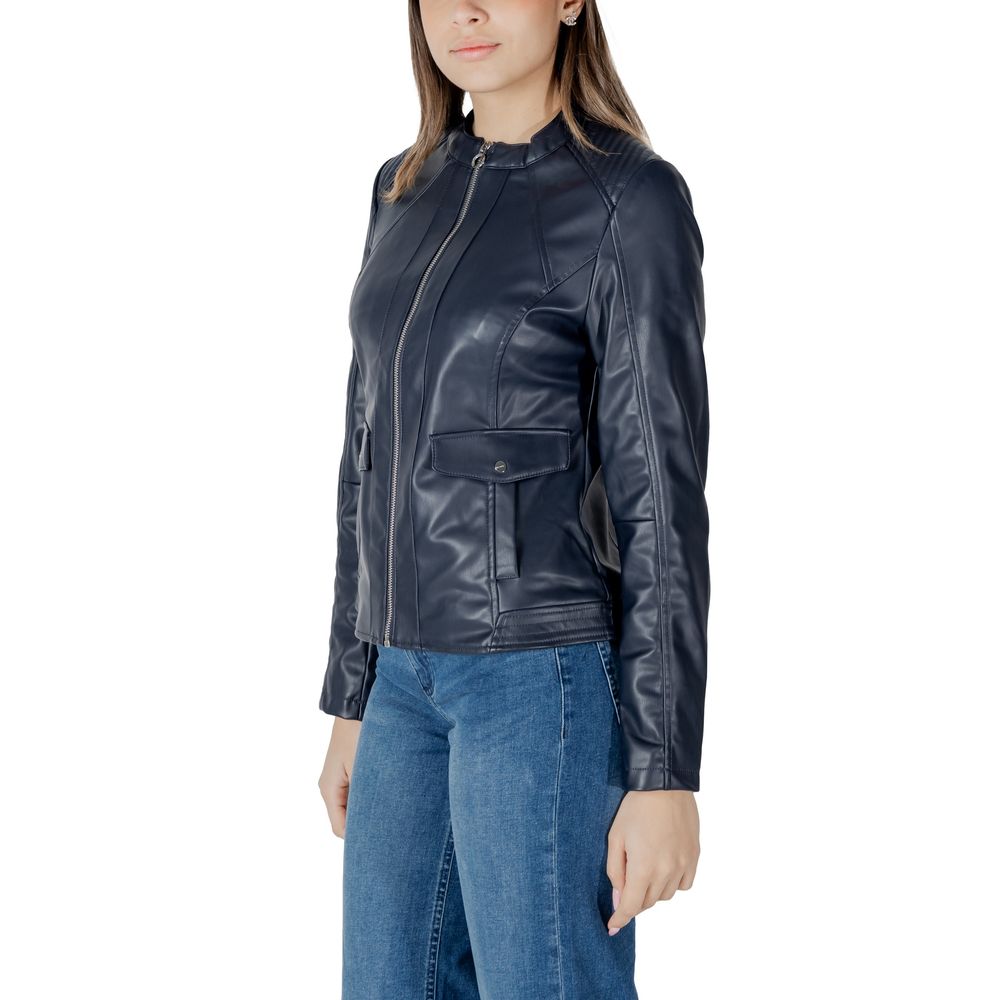 Street One Black Polyester Jackets & Coat