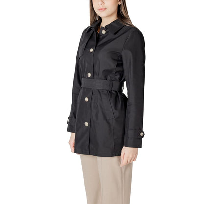 Street One Black Cotton Jackets & Coat