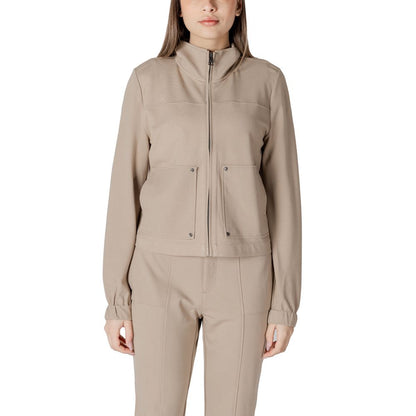 Street One Beige Viscose Jackets & Coat