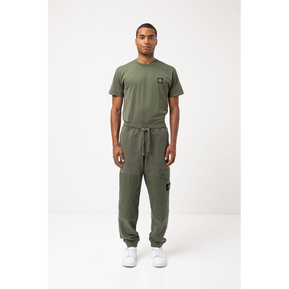 Stone Island Green Cotton Men Pants