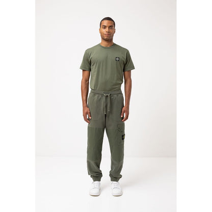 Stone Island Green Cotton Men Pants