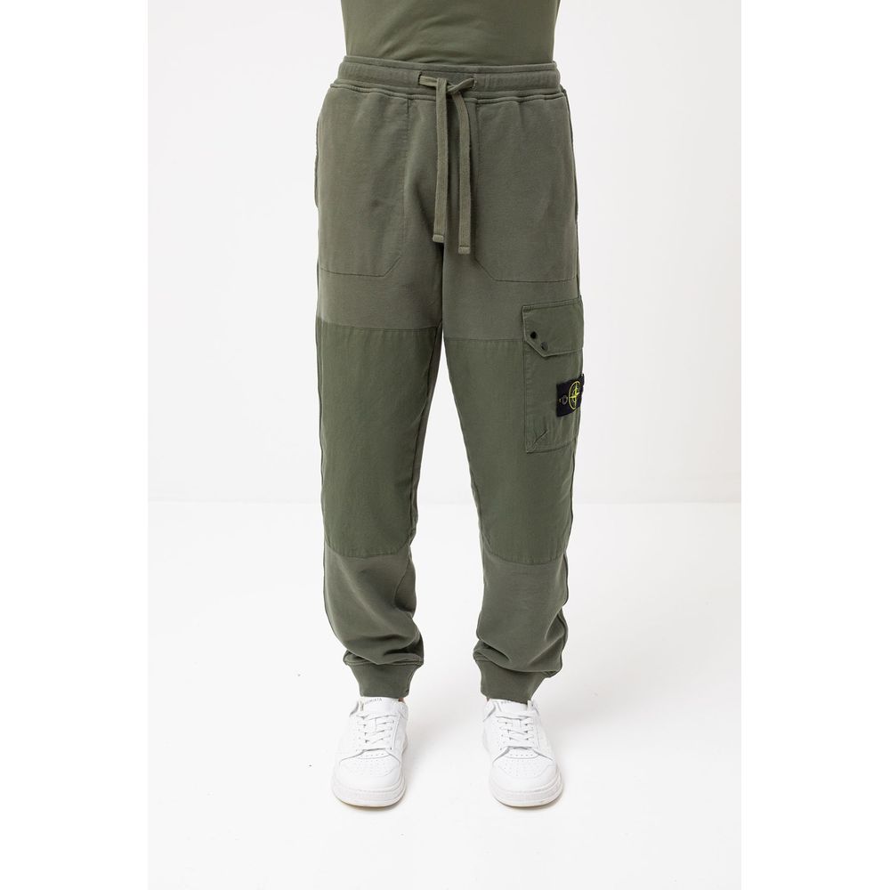 Stone Island Green Cotton Men Pants