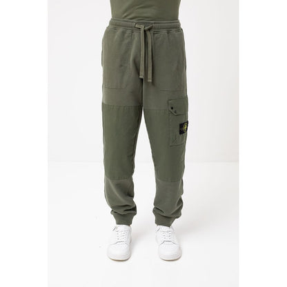 Stone Island Green Cotton Men Pants