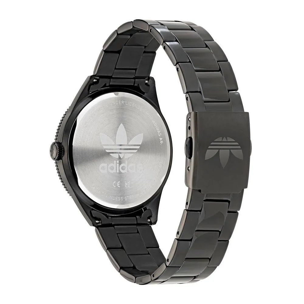 Adidas Black Stainless Steel Stainless Steel Watch