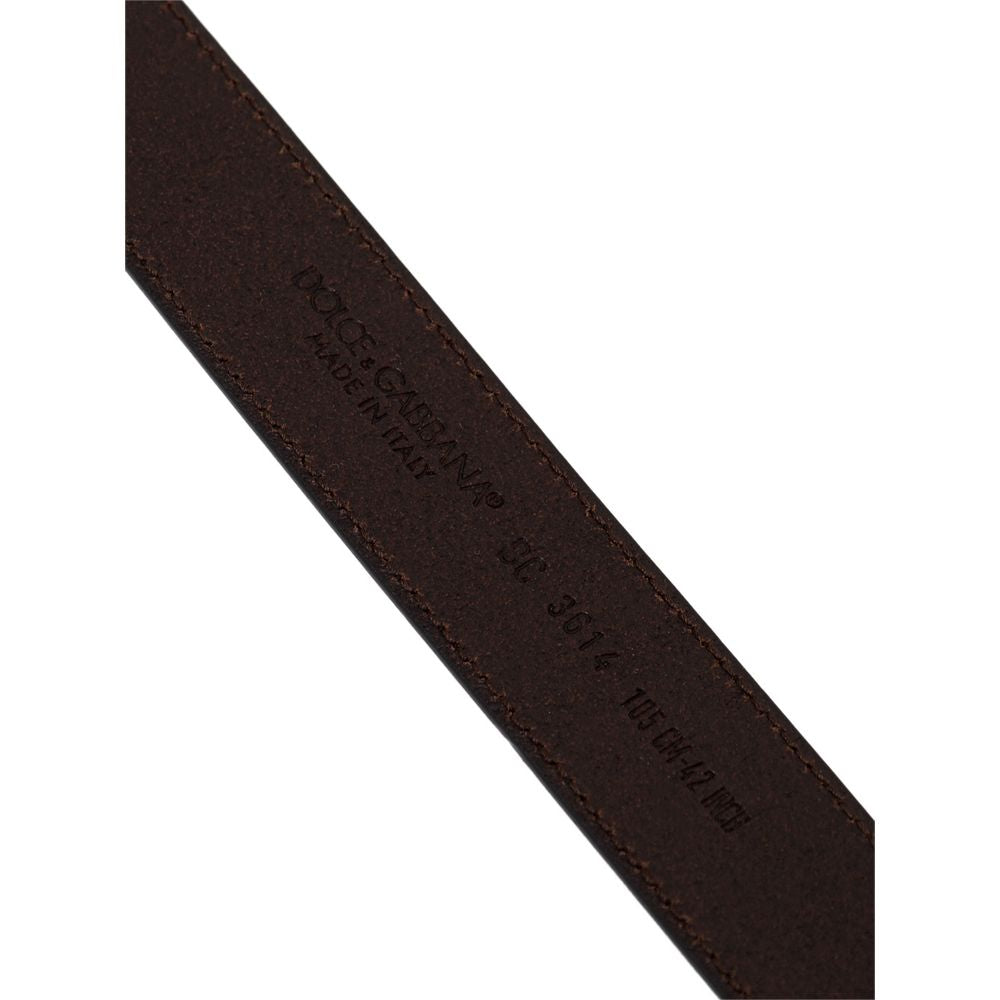 Dolce & Gabbana Brown Calfskin Belt