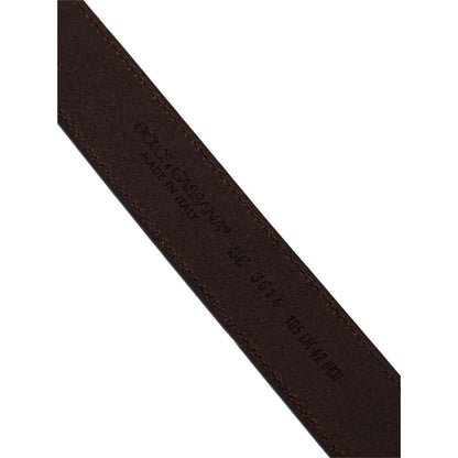 Dolce & Gabbana Brown Calfskin Belt