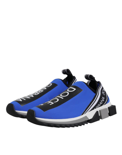 Dolce & Gabbana Blue Logo Low Top Sorrento Sneakers Shoes