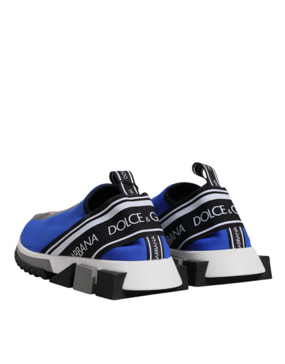 Dolce & Gabbana Blue Logo Low Top Sorrento Sneakers Shoes