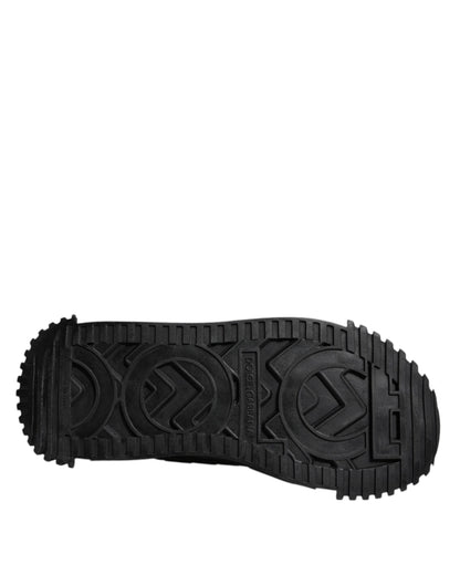 Dolce & Gabbana Black Nylon Low Top NS1 Sneakers Shoes