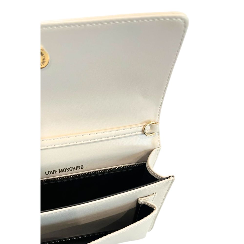 Love Moschino Beige Polyethylene Women Crossbody Bag