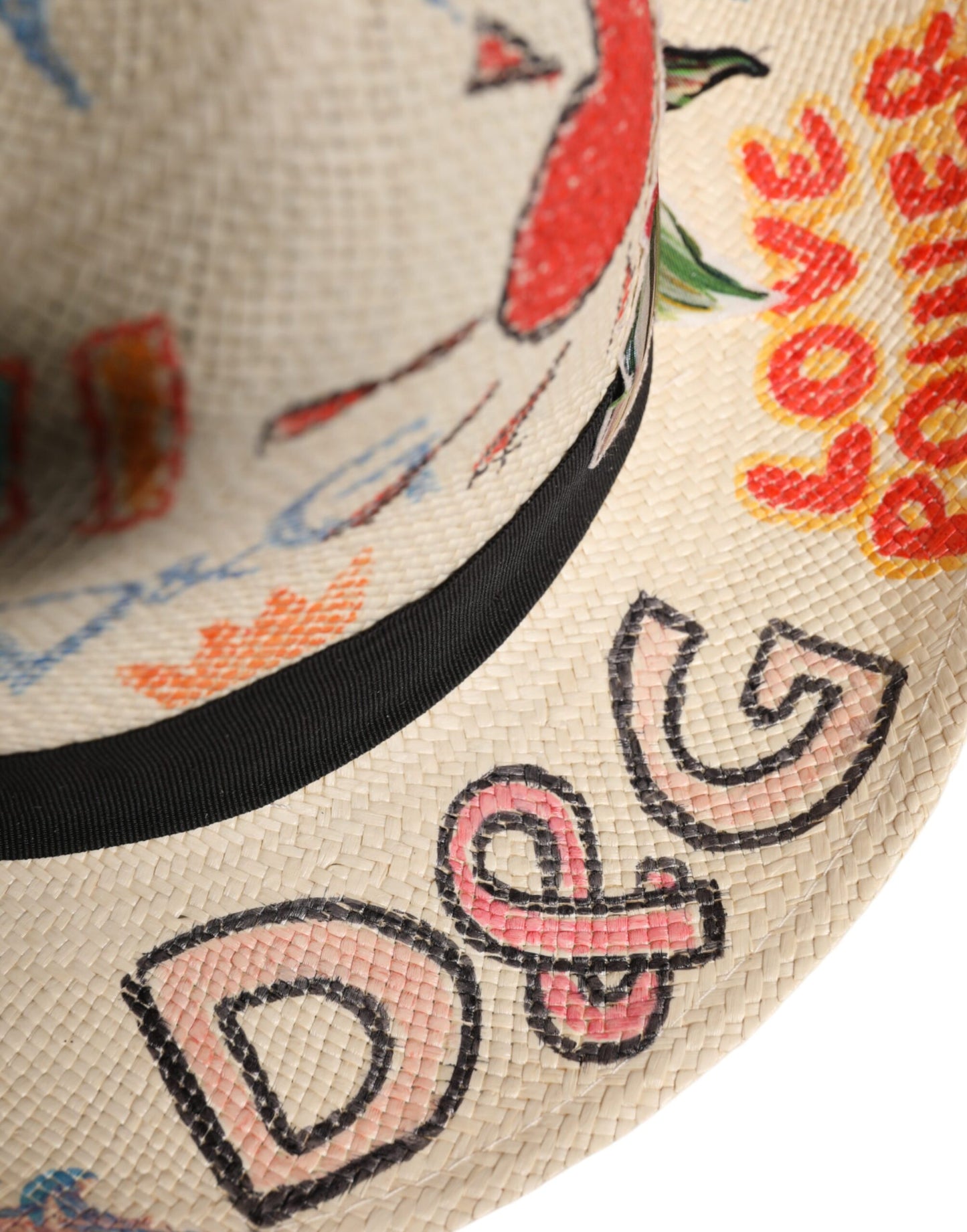 Dolce & Gabbana Multicolor Floral Women Fedora Wide Brim Hat