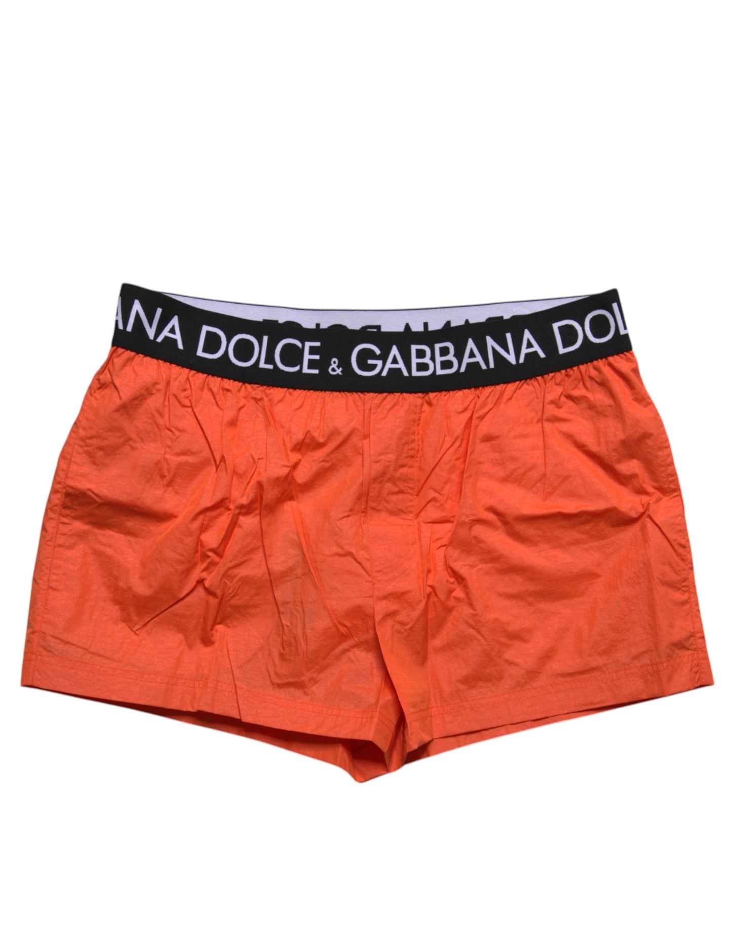 Dolce & Gabbana Orange Logo Beachwear Shorts Men 2Pc Swimwear