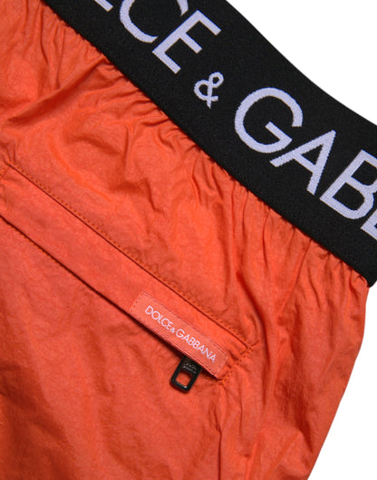 Dolce & Gabbana Orange Logo Beachwear Shorts Men 2Pc Swimwear