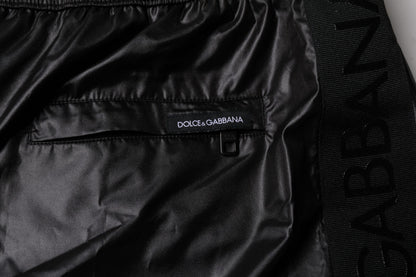 Dolce & Gabbana Black Polyester Beachwear Shorts Swimwear