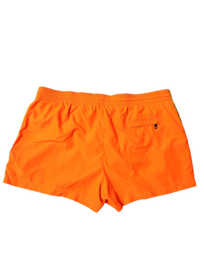 Dolce & Gabbana Orange Polyester Beachwear Shorts 2Pc Swimwear