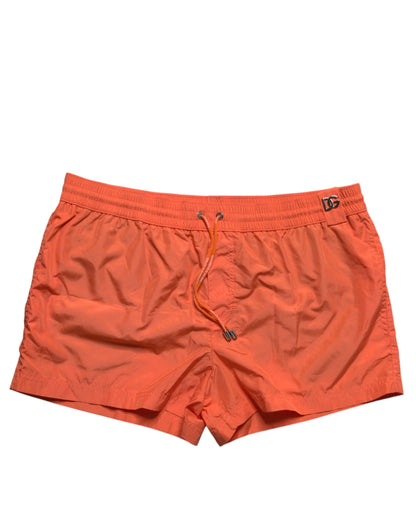Dolce & Gabbana Orange Polyester Beachwear Shorts 2Pc Swimwear