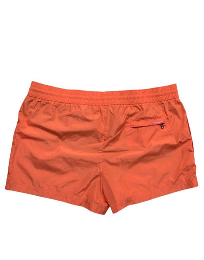 Dolce & Gabbana Orange Polyester Beachwear Shorts 2Pc Swimwear