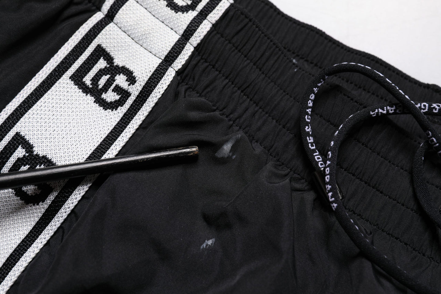 Dolce & Gabbana Black Logo Polyester Beachwear Shorts Swimwear