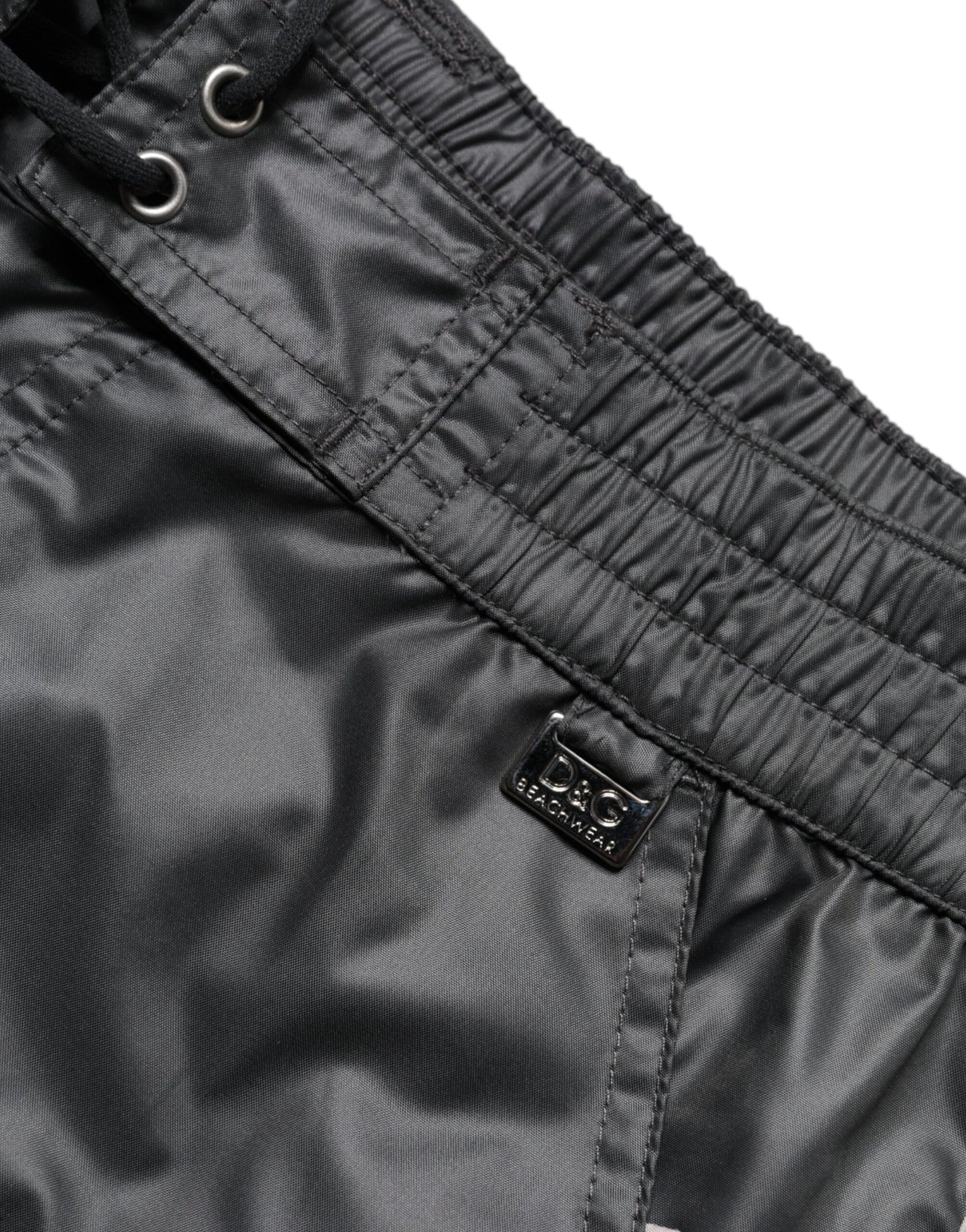 Dolce & Gabbana Gray Polyester Beachwear Swim Shorts Swimwear