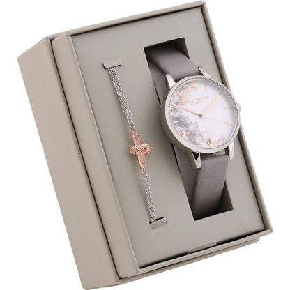 Olivia Burton Gray Leather Watch