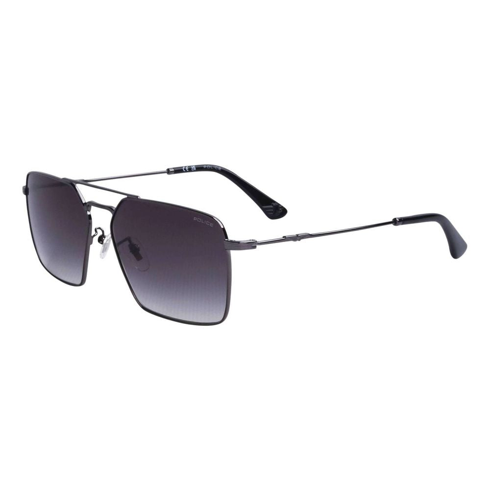 Police Gray Metal Sunglasses