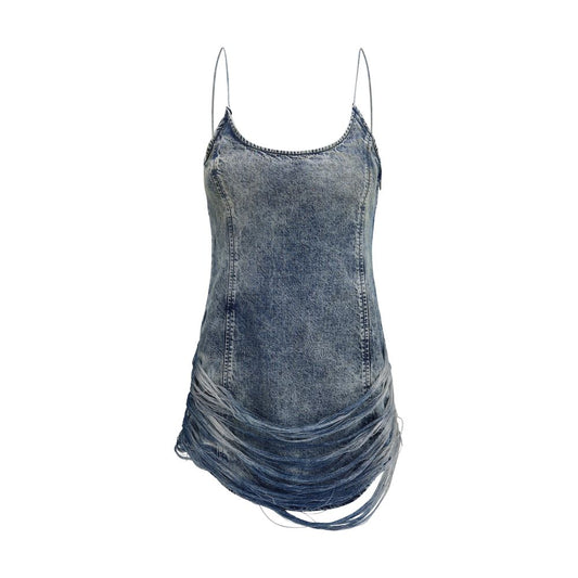 Diesel De-dra-short-fsg Mini Dress in denim
