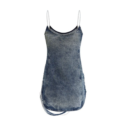 Diesel De-dra-short-fsg Mini Dress in denim