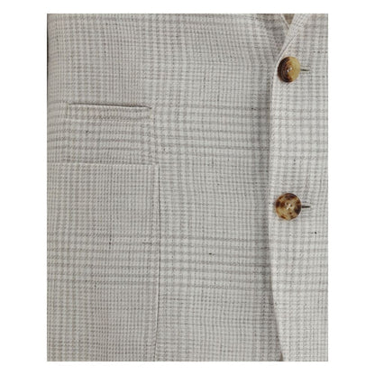 Brunello Cucinelli Check pattern linen Blazer