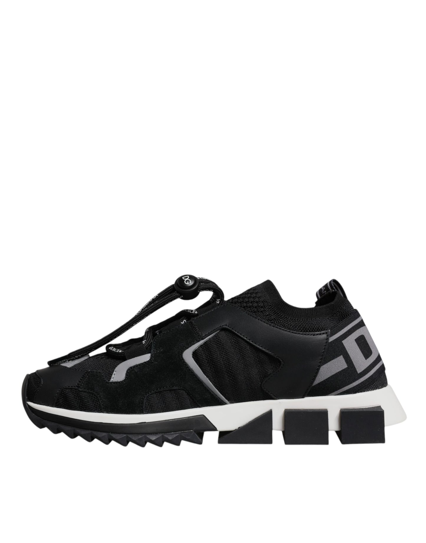 Dolce & Gabbana Black Mesh Sorrento Trekking Sneakers Shoes