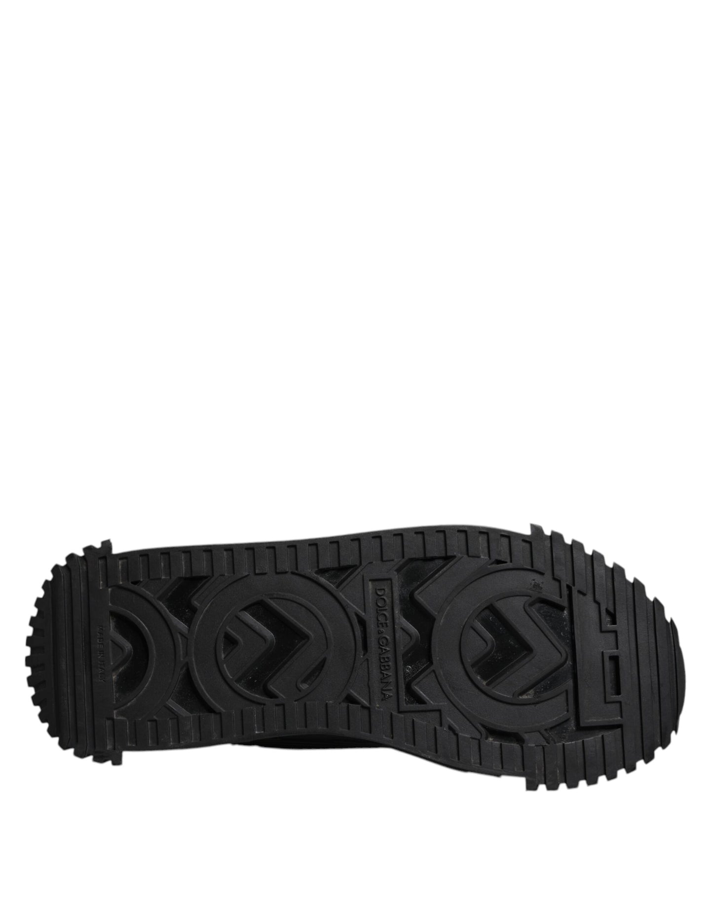 Dolce & Gabbana Shoes Black Logo Lace Up Low Top NS1 Sneakers