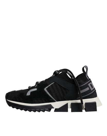 Dolce & Gabbana Black Mesh Sorrento Trekking Sneakers Shoes
