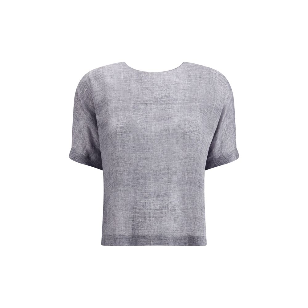 Giorgio Armani Short-sleeved silk Top