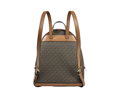 Michael Kors Rhea Medium PVC Backpack Bookbag Brown