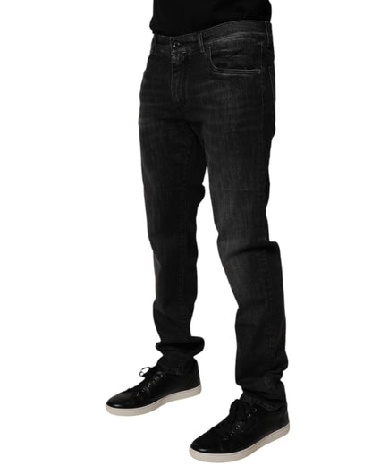Dolce & Gabbana Black Cotton Stretch Skinny Jeans