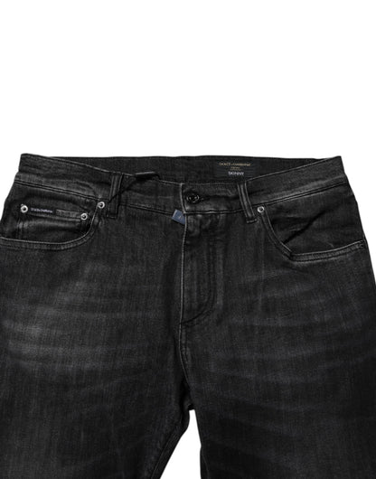 Dolce & Gabbana Black Cotton Stretch Skinny Jeans