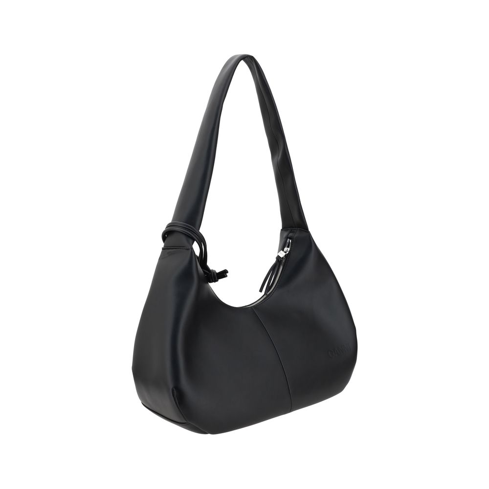 Ganni Recycled leather Shoulder Bag
