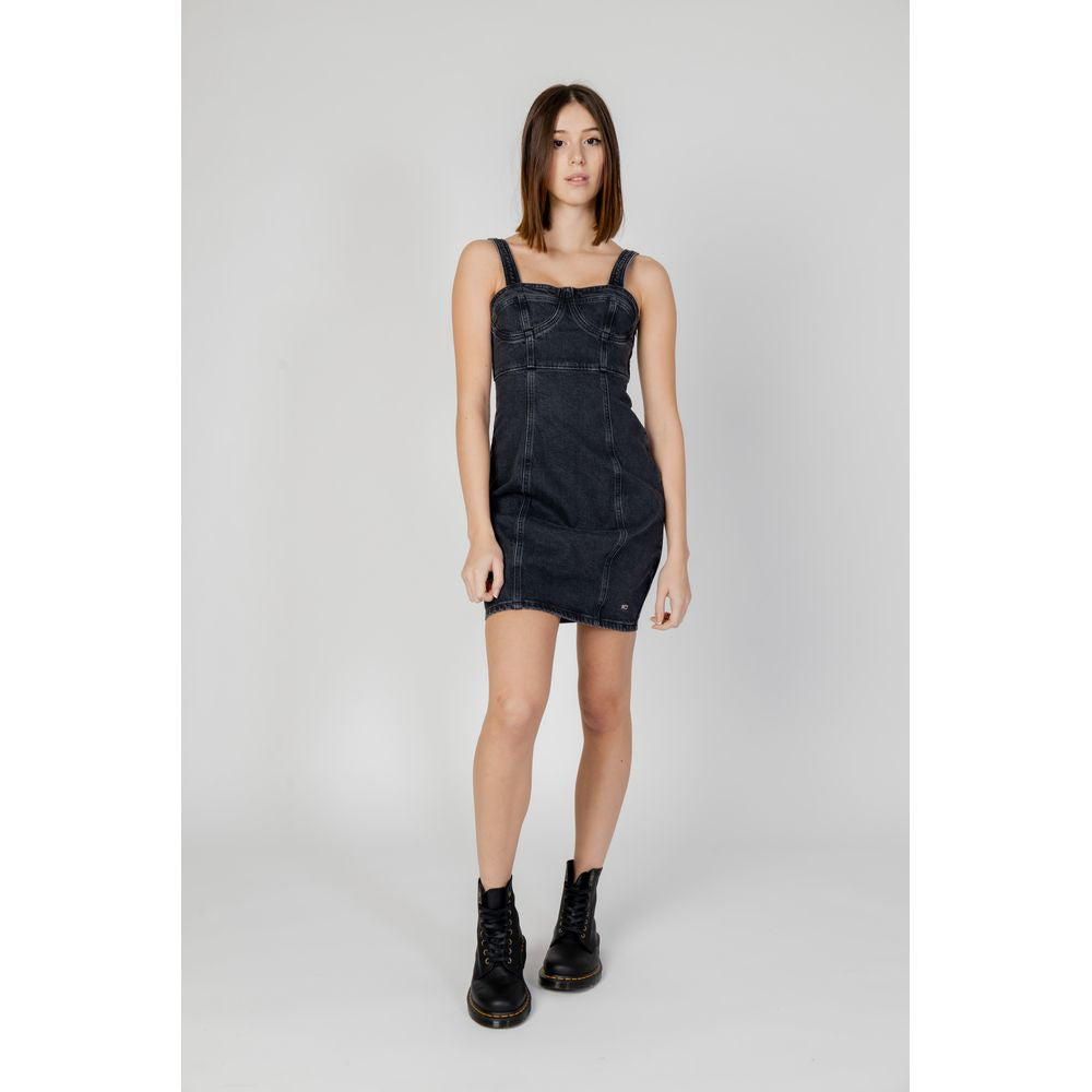 Tommy Hilfiger Jeans Black Recycled Cotton Dress