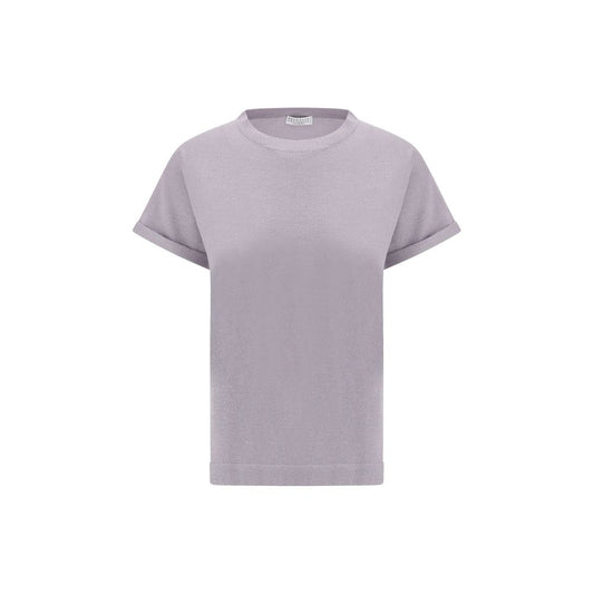 Brunello Cucinelli cashmere glitter T-shirt