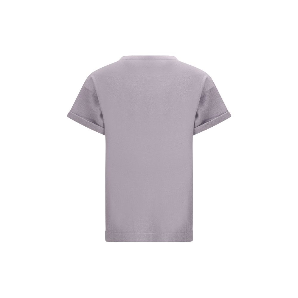 Brunello Cucinelli cashmere glitter T-shirt