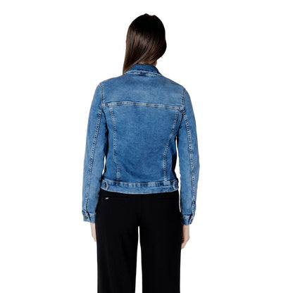 Street One Blue Cotton Jackets & Coat