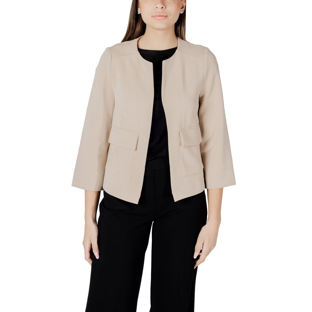 Street One Beige Modal Jackets & Coat