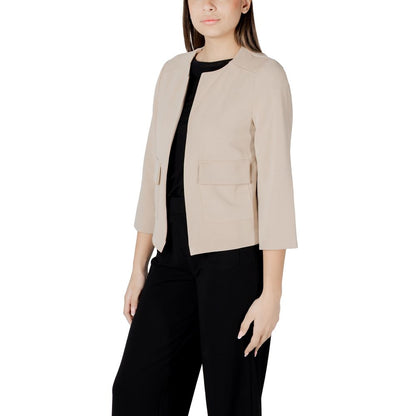 Street One Beige Modal Jackets & Coat
