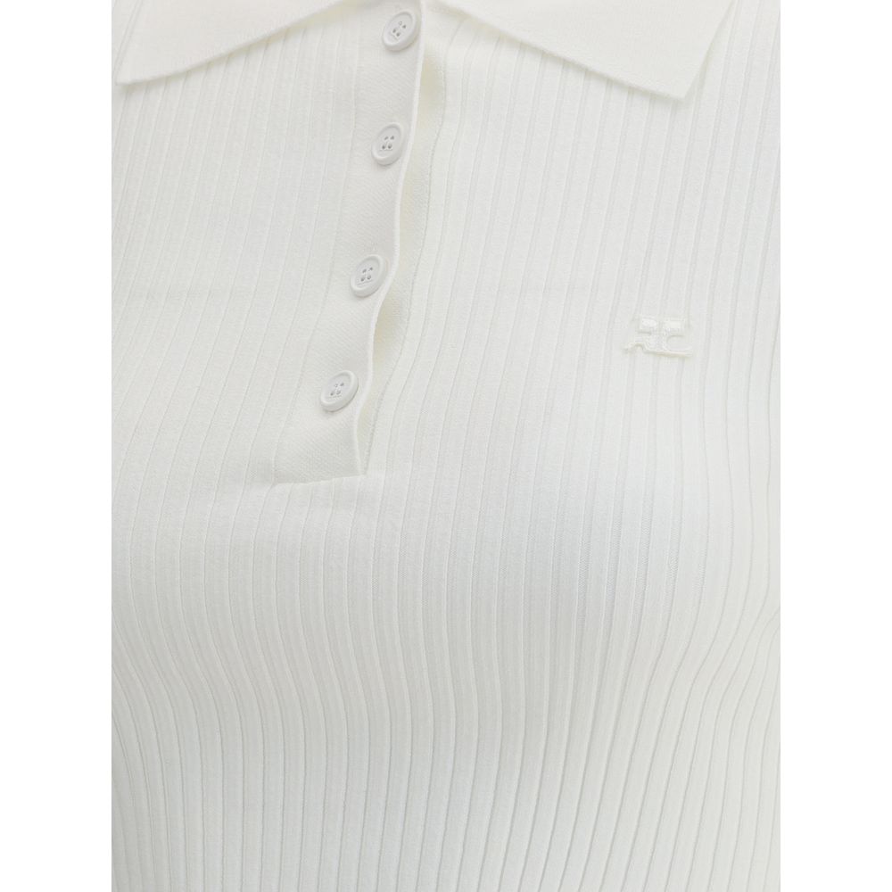Courrėges Cropped Polo Shirt