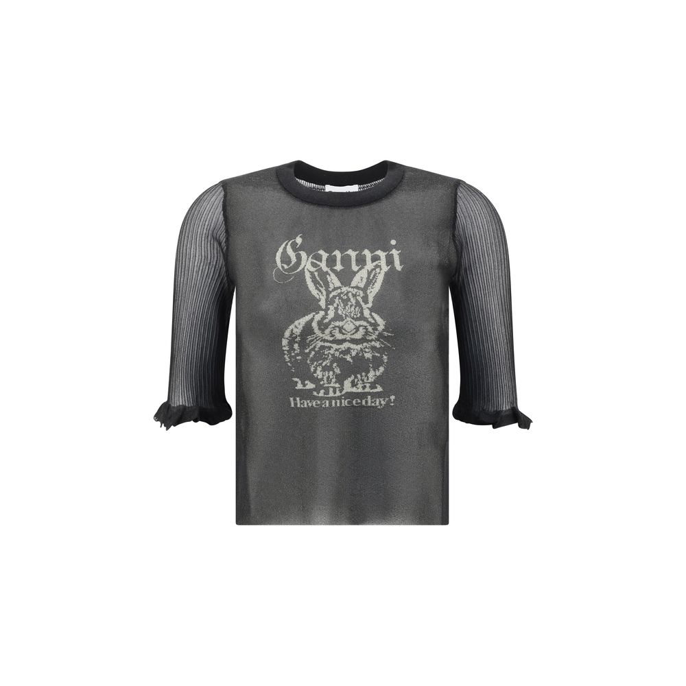 Ganni Sheer jacquard Top