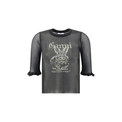 Ganni Sheer jacquard Top