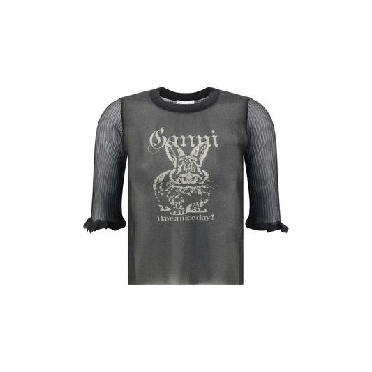 Ganni Sheer jacquard Top