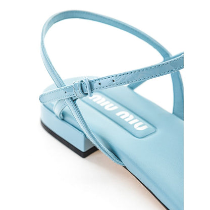 Miu Miu Blue Patent Leather Sandal