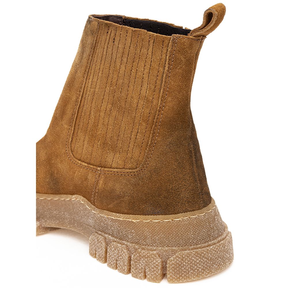Max Mara Brown Suede Leather Boot